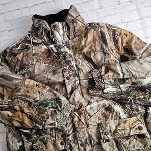 Realtree Bomber Jacket Heavyweight Sherpa Lined‎ Mens XL Camoflauge Hunting